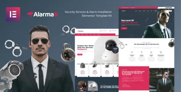 Alarmax – Security Services & Alarm Installation Elementor Template Kit