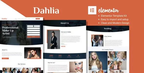 Dahlia – Beauty Business Elementor Template Kit