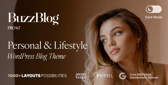 Buzz – Personal & Lifestyle WordPress Blog Theme with Dark Mode