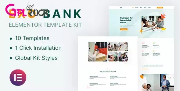 Exobank – Financial Elementor Template Kit
