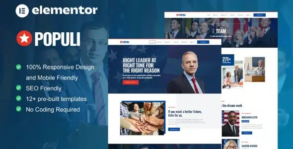 Populi – Politician Elementor Template Kit