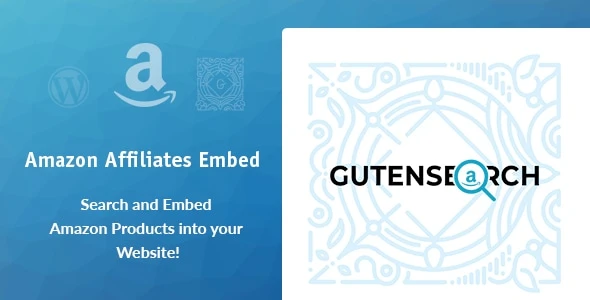 GutenSearch – Amazon Affiliates Products Search and Embed