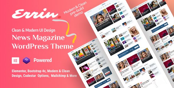 Errin - Personal Blog & Revolutionary WordPress Theme