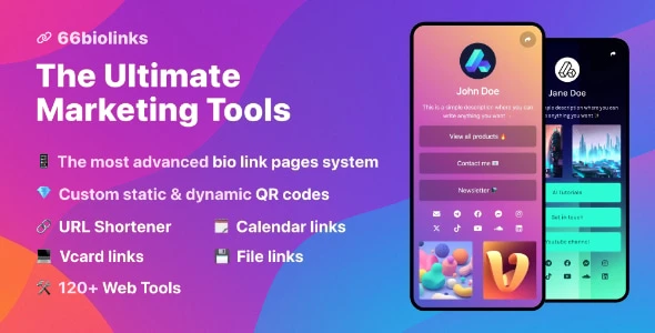 66biolinks – Bio Links, URL Shortener, QR Codes & Web Tools (SAAS)