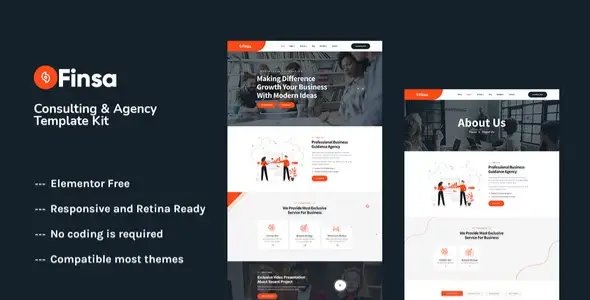 Finsa – Consulting & Agency Elementor Template Kit