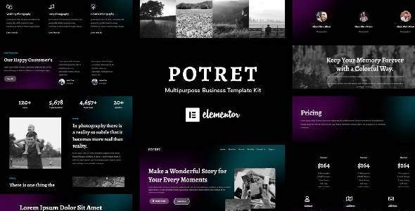 Potret – Photography Portfolio Elementor Template Kit