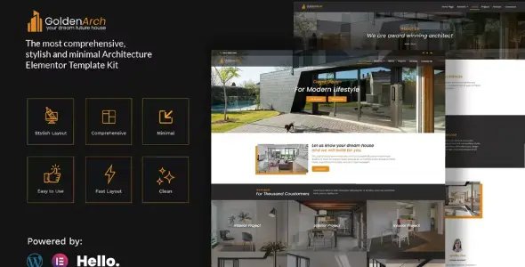 GoldenArch – Real Estate Elementor Template Kit