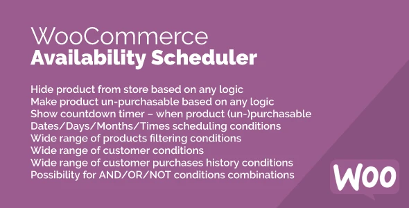 Availability Scheduler for WooCommerce