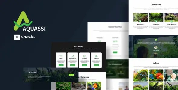 Aquassi – Aquascape Shop Elementor Template Kit