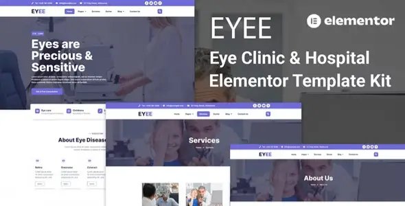 Eyee – Eye Clinic & Vision Care Elementor Template Kit